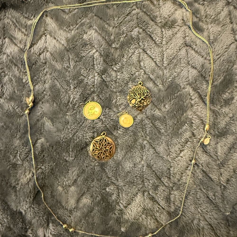 Alex and Ani Gold Necklace with Charms